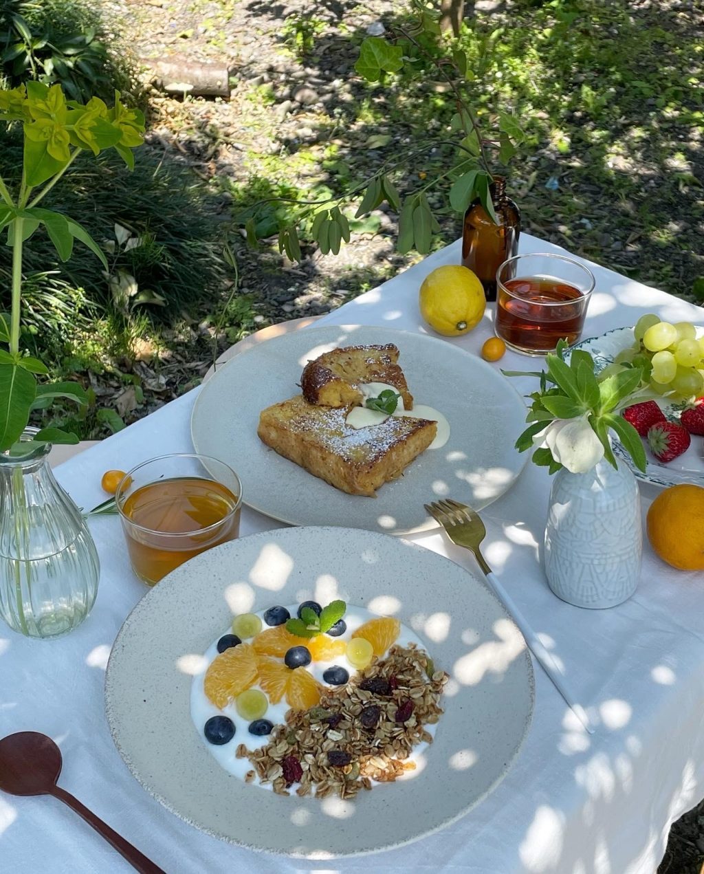 田舎暮らしならでは♪ハーブや花と共に楽しむわたしの朝食スタイル