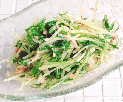 レンジであっという間！簡単「水菜のツナ和え」の作り置き
