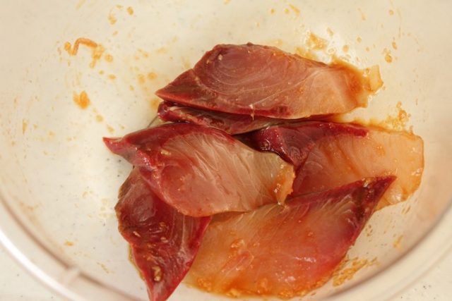 ブリとれんこんの唐揚げ
