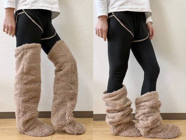 極暖 足が出せるロングカバー