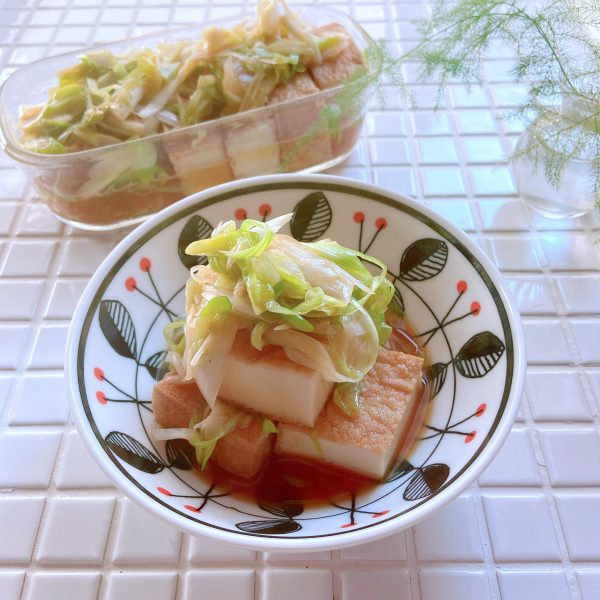 大量のネギで旨みたっぷり!簡単「厚揚げの甘辛煮」の作り置き