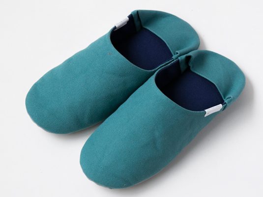 ABE HOME SHOES/帆布のバブーシュ M