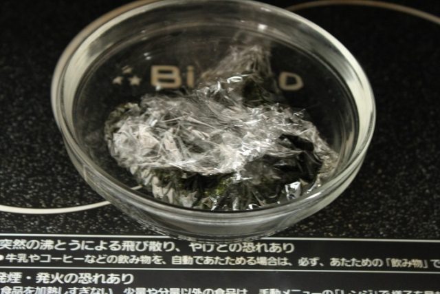 レンジのり卵