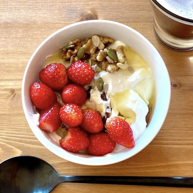 パンケーキのヨーグルト漬け