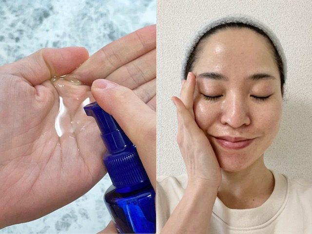 化粧水でコットンパック