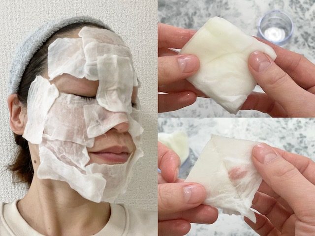 化粧水でコットンパック