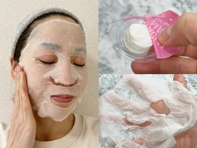 化粧水でコットンパック