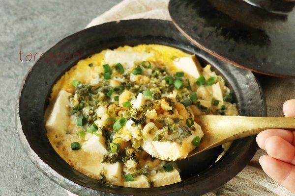 豆腐と揚げ玉の卵とじ