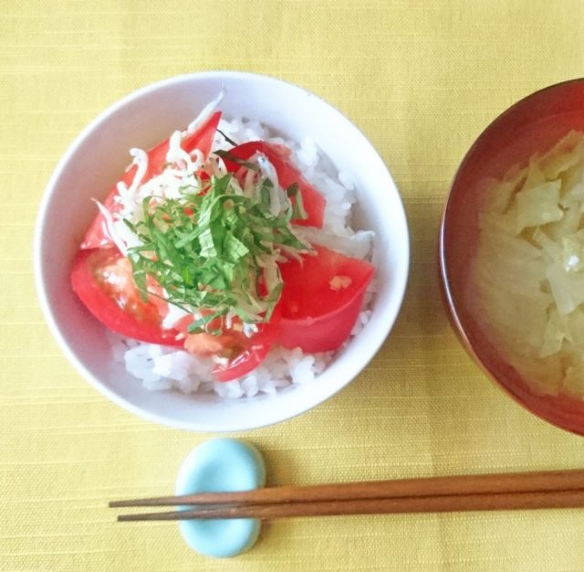 トマトとしらすののっけ丼