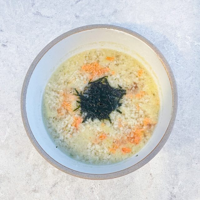 オートミール鮭茶漬け