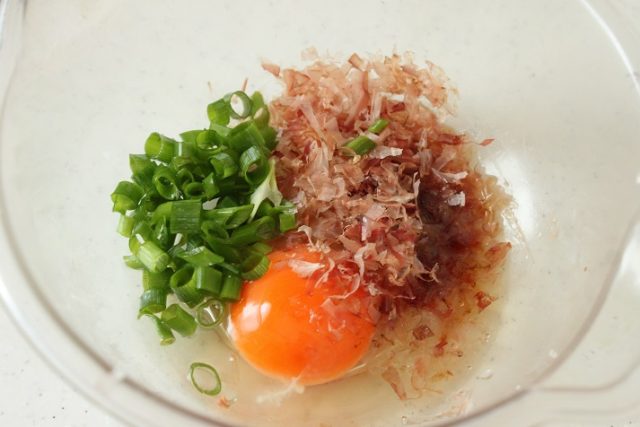 ねぎとかつお節の卵焼き