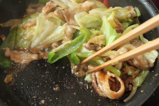 野菜たっぷり生姜焼き