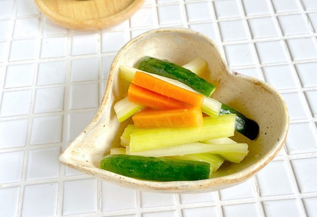 簡単やみつき『野菜のわさび漬け』の作り置き