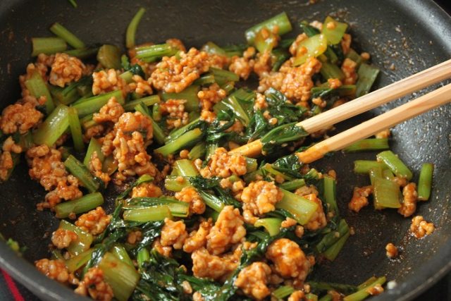 小松菜キーマカレー