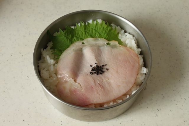 ハムと大葉のご飯