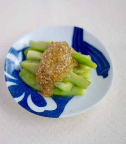 なすのごま味噌がけ
