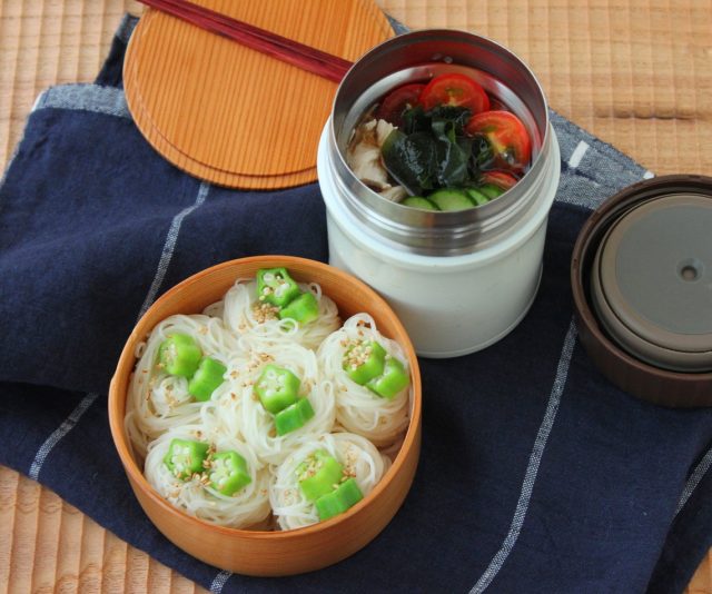 「ささみと野菜の冷製」「オクラの一口そうめん」