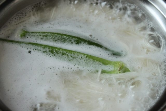 オクラとそうめん