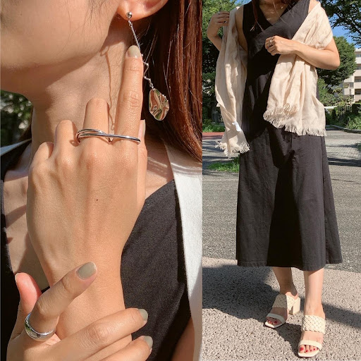 シルバーアクセで「きれいめコーデ」