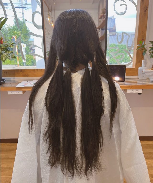 美容室でヘアドネーション