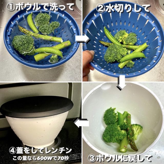 レンジで野菜を加熱