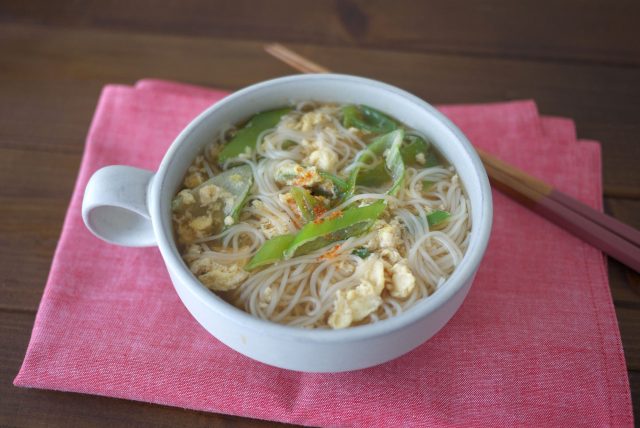 卵のレンジ温麺