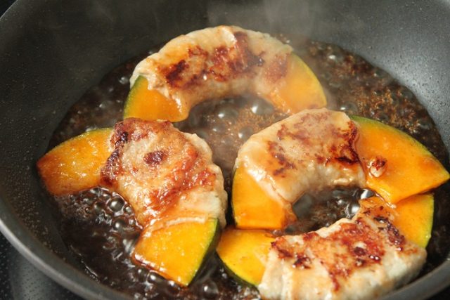 かぼちゃ肉巻き