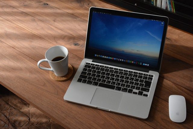 PCとコーヒー