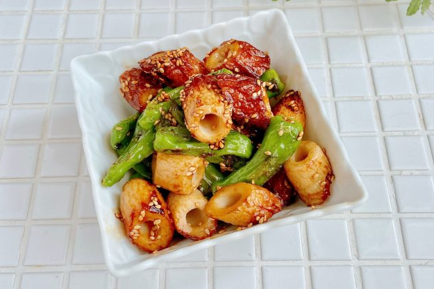 ちくわとししとうの照り焼き