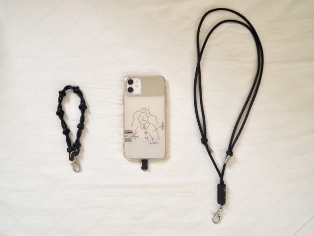 牛革 2way スマホストラップ