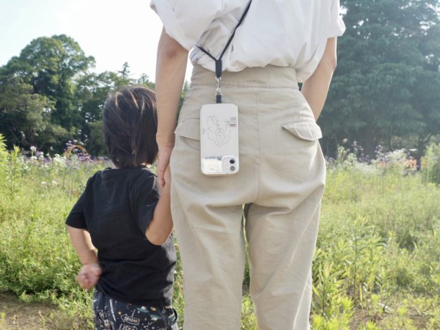 牛革 2way スマホストラップ