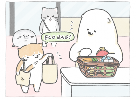 【四コマ漫画】vol.42「みんなでSDGs」｜おはよう！おしばと愉快な仲間たち