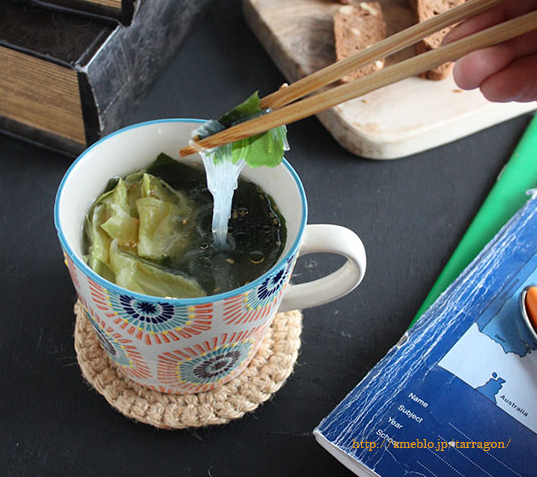 春雨とわかめのスープ