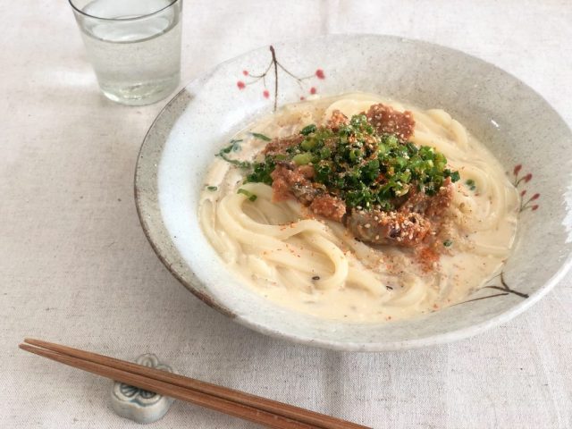 サバ味噌スープうどん
