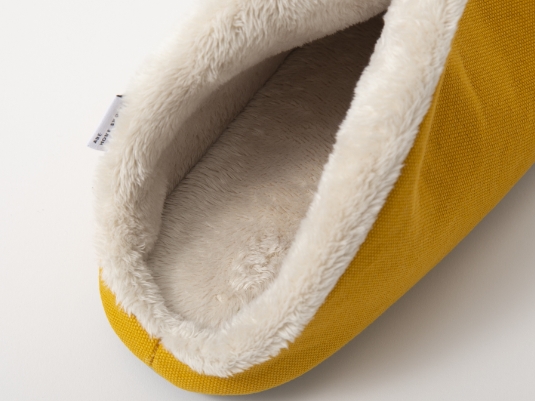 ABE HOME SHOES/帆布のボアルームシューズ