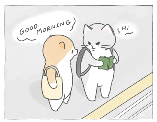 【四コマ漫画】vol.51「なでなで」｜おはよう！おしばと愉快な仲間たち