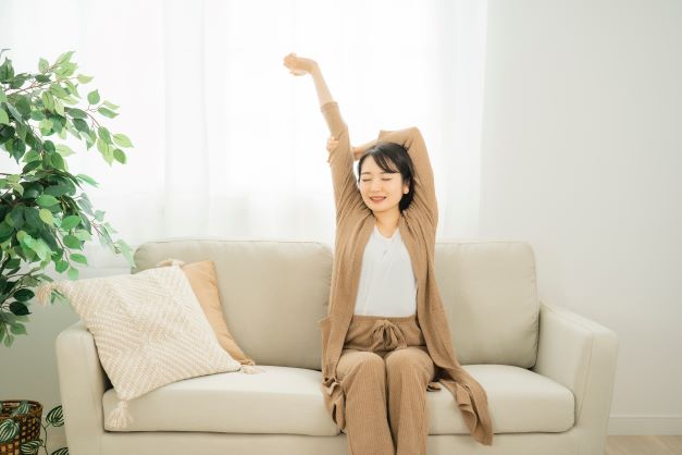 リラックスした女性
