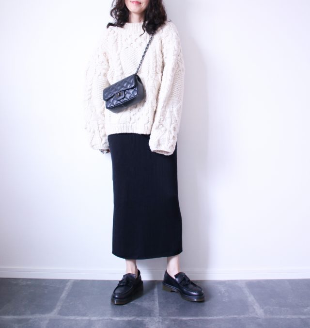 Uniqlo and Mame Kurogouchiの「3Dリブロングスカート」