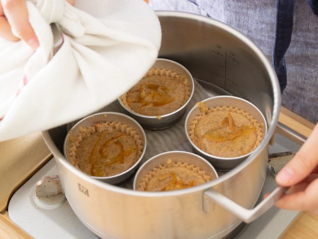 紅茶とオレンジの蒸しパン
