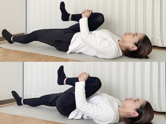 お尻、太ももストレッチ