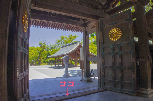 神社の敷居