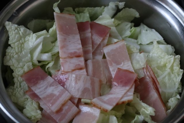 「白菜と餅のバター醤油」