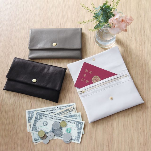 Neutral Gray 日本製 ホースレザー ハスキー ポーチウォレット