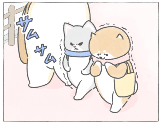 【四コマ漫画】vol.60「寒い朝」｜おはよう！おしばと愉快な仲間たち