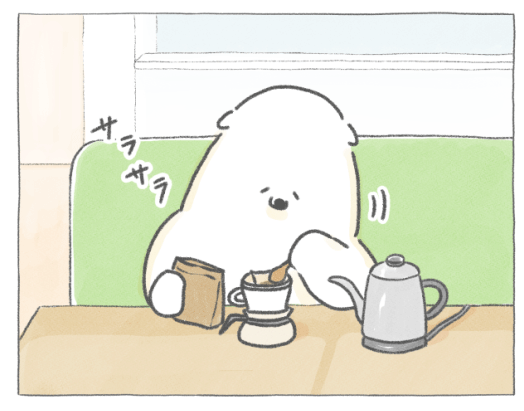 【四コマ漫画】vol.64「ドリップコーヒー」｜おはよう！おしばと愉快な仲間たち