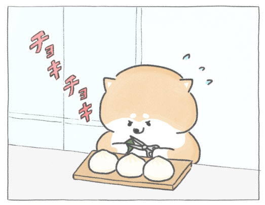 【四コマ漫画】vol.65「デコ肉まん」｜おはよう！おしばと愉快な仲間たち