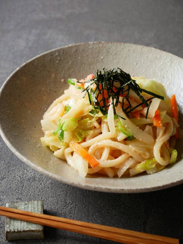 明太焼うどん