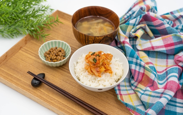 髪に良い食材_納豆キムチ定食