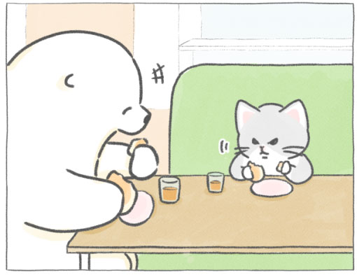 【四コマ漫画】vol.71「チーズ蒸しパン」｜おはよう！おしばと愉快な仲間たち