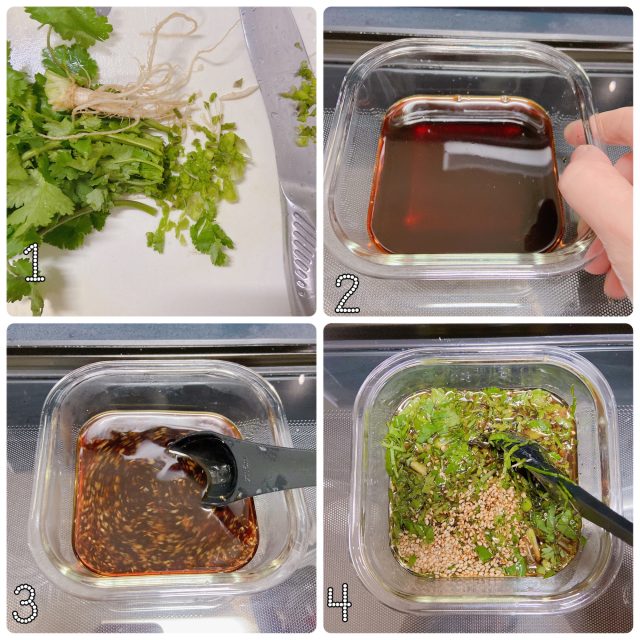 やみつき！簡単！「パクチー醤油だれ」の作り置き